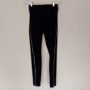 Jennifer Lopez Black Leggings Zipper Legs Size 4